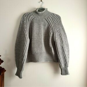 H&M • Chunky Knit Mock Neck Sweater